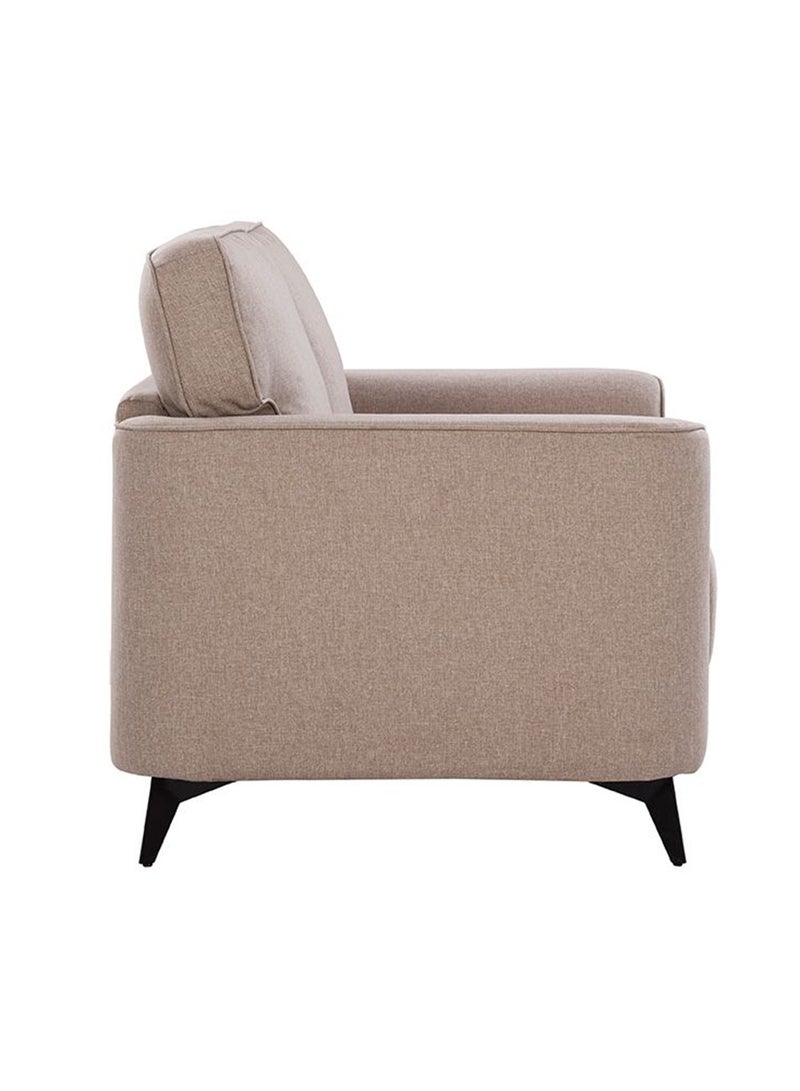 DANUBE HOME Field 2 Seater Fabric Sofa | Modern Design Two Seat Sofas | Comfortable Living Room Furniture L146.5xW84xH89cm - Beige - Image 4